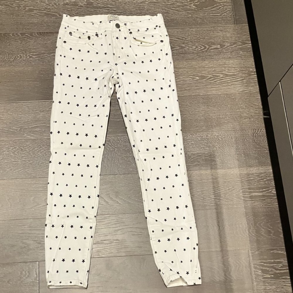 J. Crew Super Fun ⭐Star⭐ Print  Toothpick Style Jeans